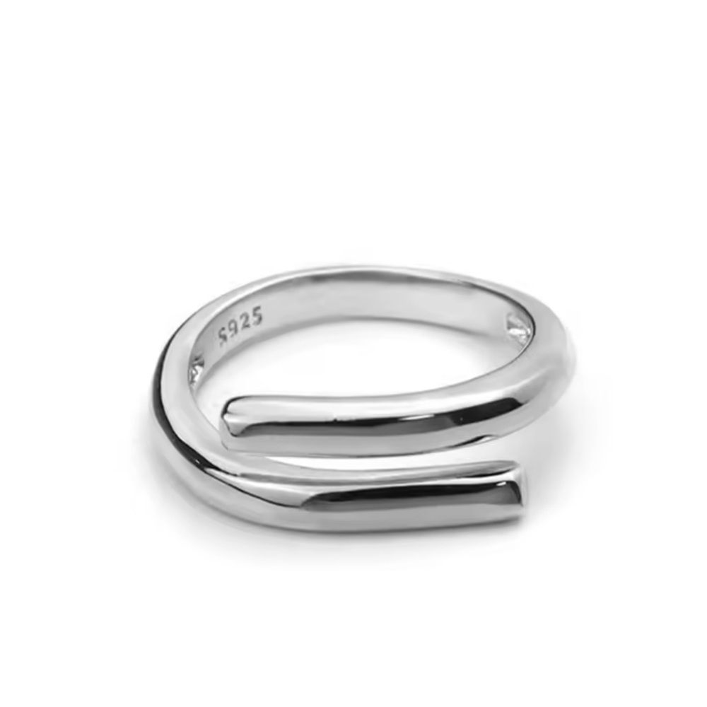 Lisette - Chic Irregular Ring 925 Sterling Silver/14K Gold Plated. Adjustable